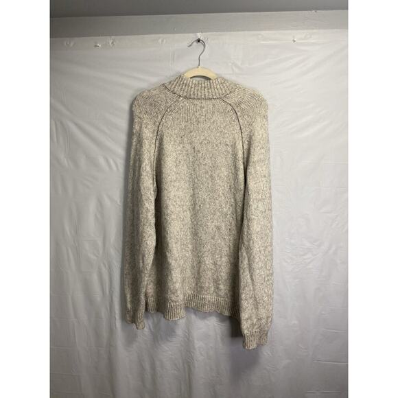 Rails Mens Buckley Knit Sweater Yak Mock Neck Henley Size XXL Oat Beige - Picture 2 of 4
